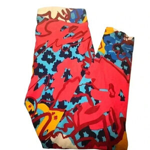 Lularoe TC2 stunning Abstract floral leggings! From OG designer Patrick..NWT